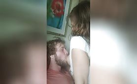 This man is obsessed with his wife's breast milk; he spends all day thinking about it. He gets home and sucks and squeezes it till his wife stops him.